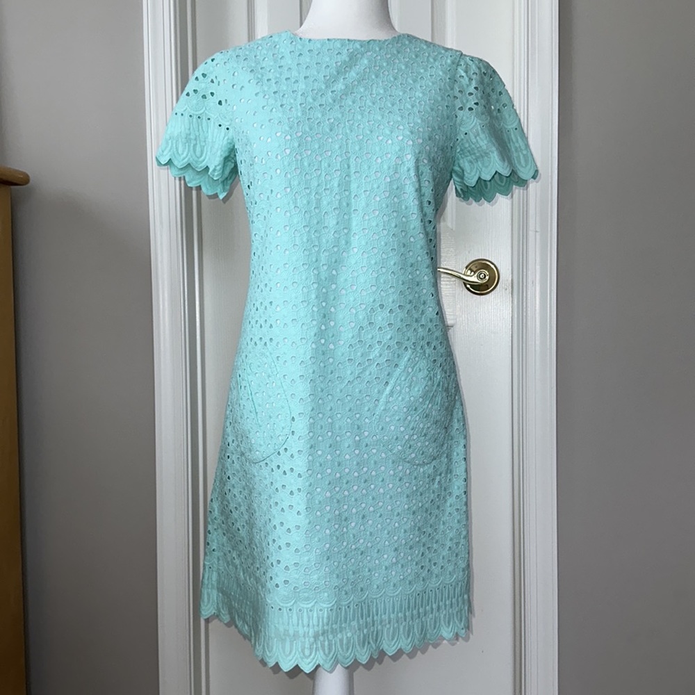 Shoshanna eyelet short sleeve dress